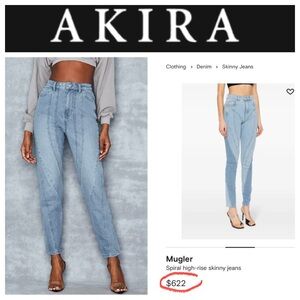 AKIRA Jeans Twisted Seam High-Rise Skinny Jeans